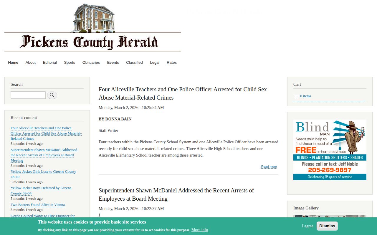 Pickens County arrest news on the Pickens County Herald